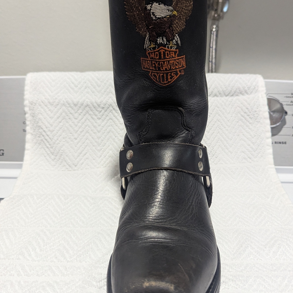 Harley-Davidson Black Men's Boots with Eagle Emblem